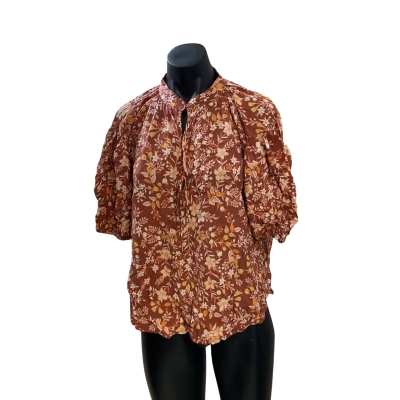 Jaase Womens  Size S Blouse Brown / Floral 