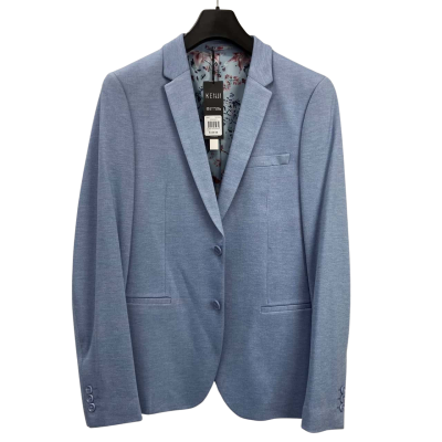 Brand New - Kenji - Mens Suit / Blazer with Patterned Lining - Size L (Slim-Fit) - Lt Blue (RRP $129.95)