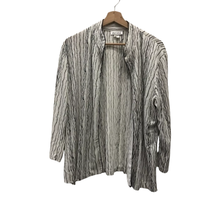 Vintage Noni Womens  Size XL Long Sleeve Sequin Top Black  / White 