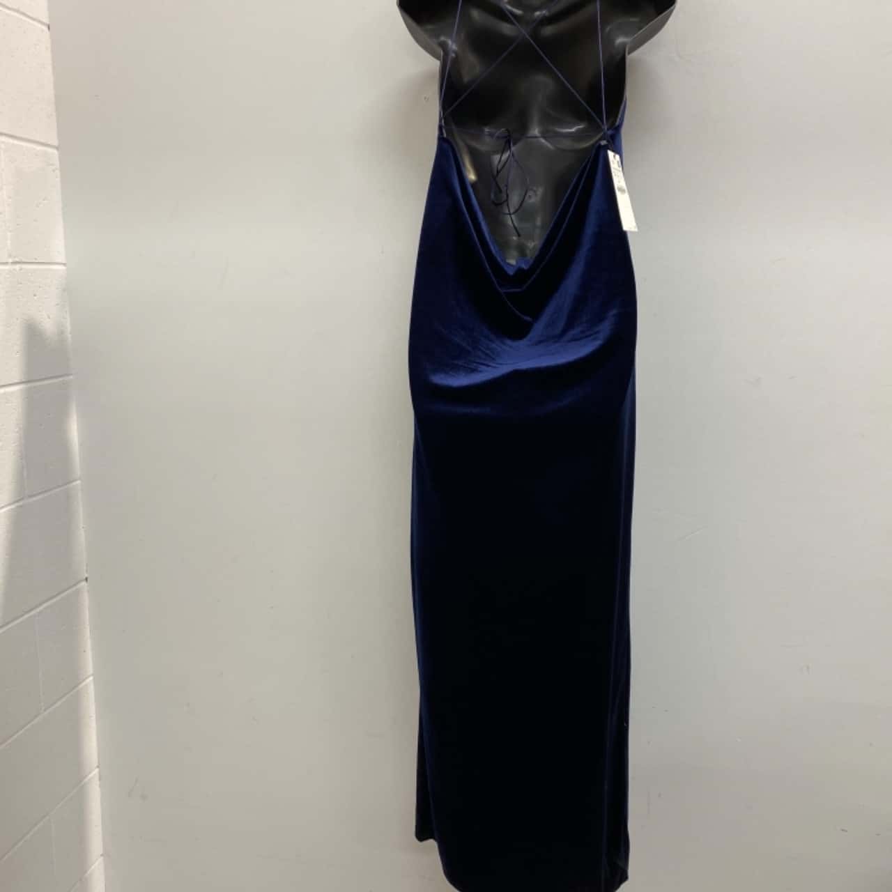 blue viral dress LOST YOUR CHANCE NAVY VELVET MAXI DRESS – AKIRA main image 0