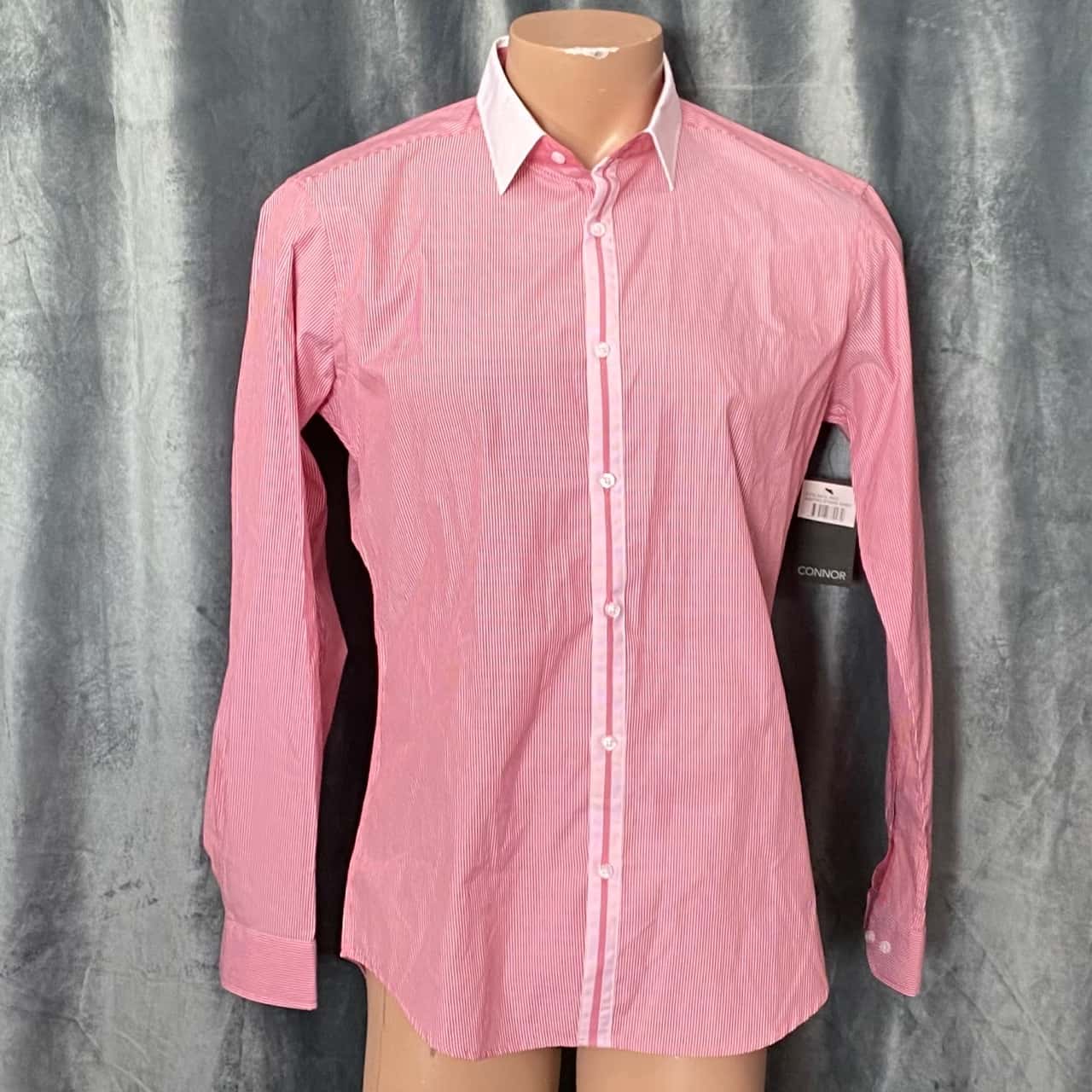 Size M Long Sleeve Striped Shirt Red 