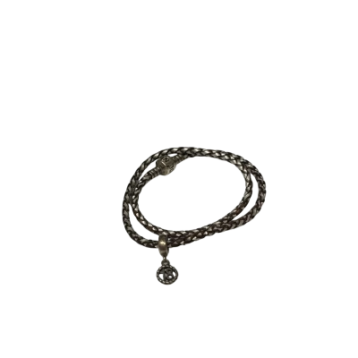 Womens Pandora Charm Bracelet Brown / Pearl/Silver