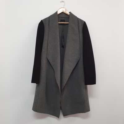 Decjuba Women's Size M Tilly Waterfall Coat Gray Marl - New With Tags