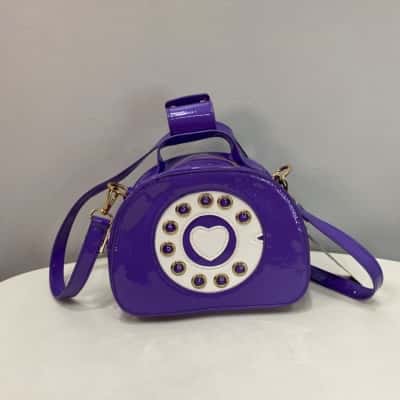 Dangerfield Telephone Backpack / Cross Body Bag / Shoulder Bag Purple 