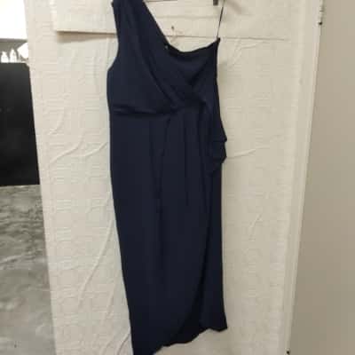 Showpo Womens Navy Blue Namaari Midi Dress NWT 