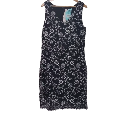 Blue Illusion Black/White Lace Dress - Size M