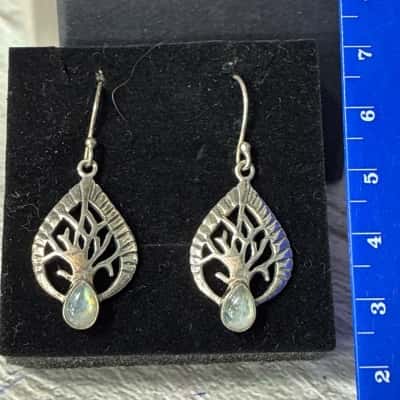 Sterling silver boho style  earrings 
