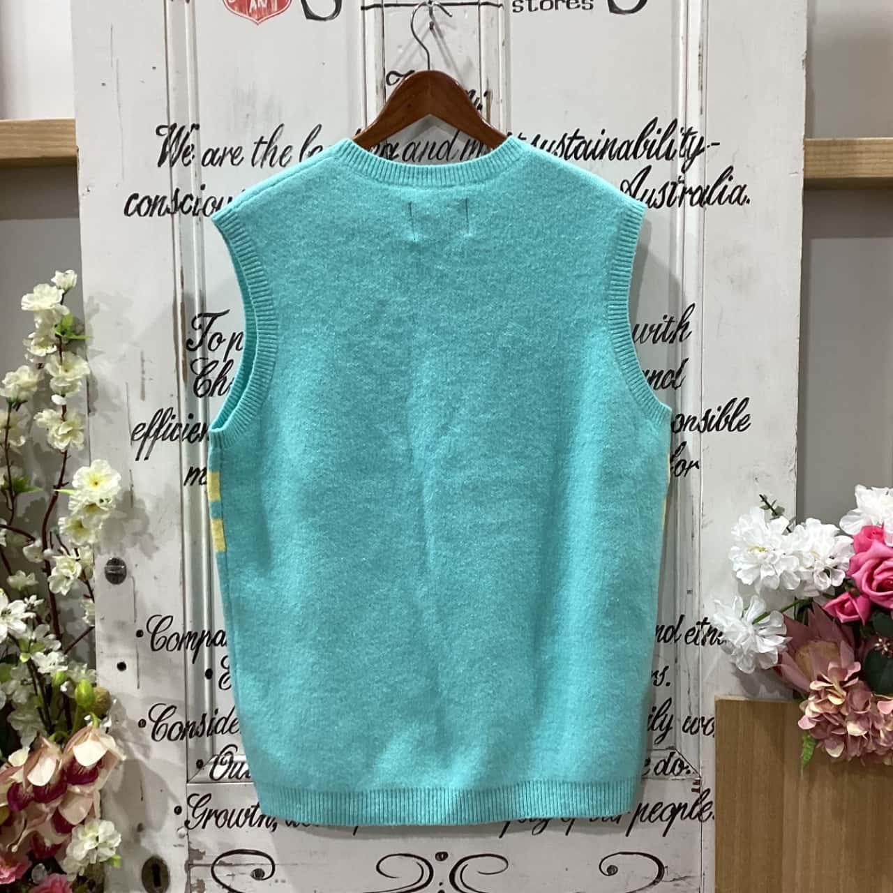 STUSSY SWEATER VEST BLUE Lサイズ 【公式通販】