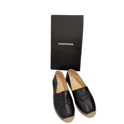 Country Road CR LOGO ESPADRILLE Women's Size 37/6.5 Black Shoes (**Brand New with Tag RRP $149)