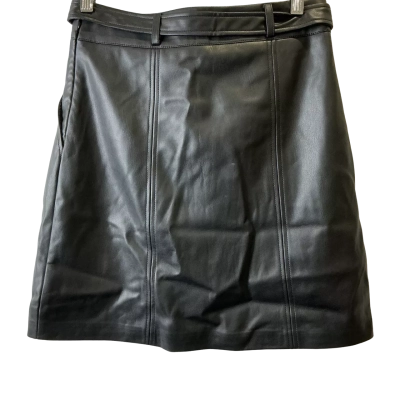 Katies Womens  Size 8 Leather Skirt Black  