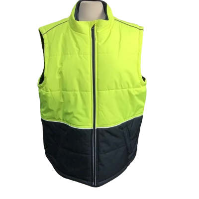 Jackeroo Mens  Size XXXL Navy & Yellow Hi-Vis Puffer Vest 