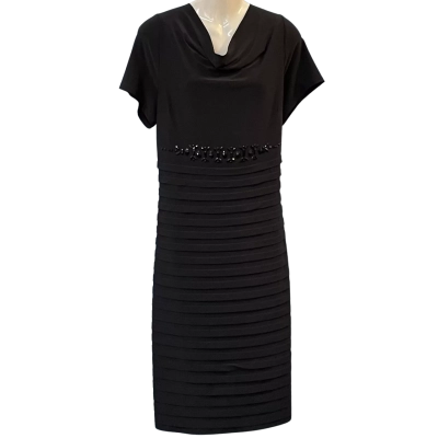 Liz Davenport Womens  Size 16 Midi Dress Black  