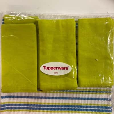 Tupperware striped rib set: 33x150 cm Runner+6napkins