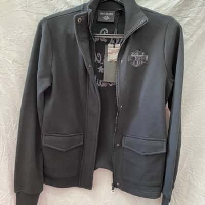 Harley Davidson Mens  Size XS Front Zipper Black  