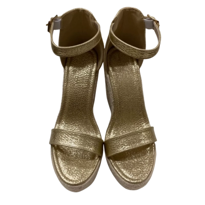 Chinese Branded Size 38 Wedges Gold BNWT
