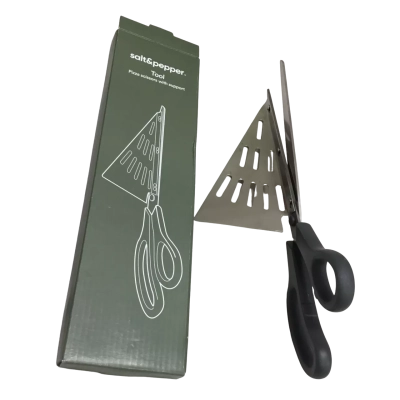 Salt & Pepper Pizza Scissors With Support - Brand New In Box