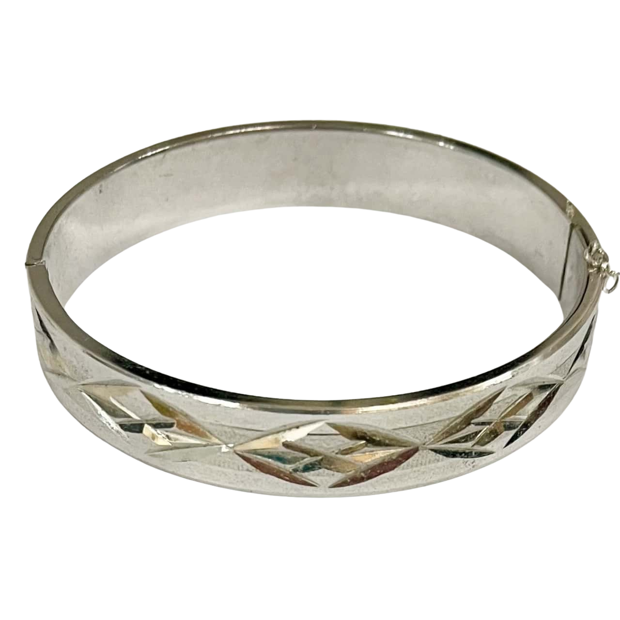 18ct RGP HK Diamond Cut Bangle-no safety chain(s)