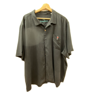 Tommy Bahama Mens  Button Up Top Black  Size XXL