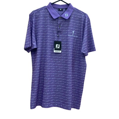 Footjoy Mens Size L Purple Flag Banner Premium Shirt