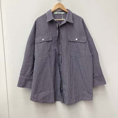 NEW - Bohemian Traders Striped Oversized Shirt - Size 1