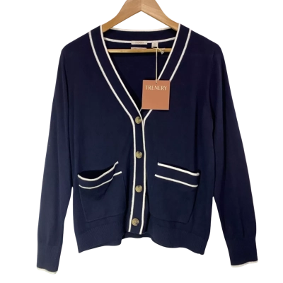 Trenery Navy Blue Button-down Cardigan Size M