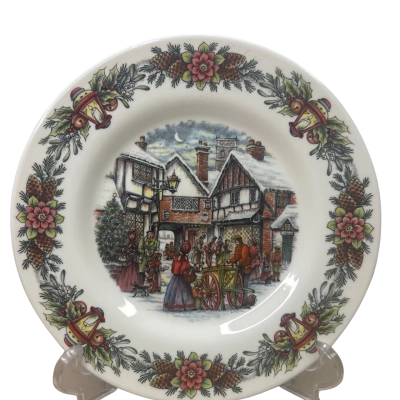 Royal Stafford England Hot Chestnut Seller Christmas Plate 