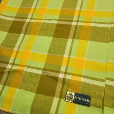 Vintage Physician Made in Australia Wool Blanket - 2170mm x 1640mm
