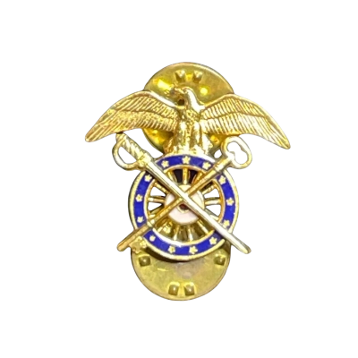 Mens Gold Tone/Navy Blue US Army Lapel Pin