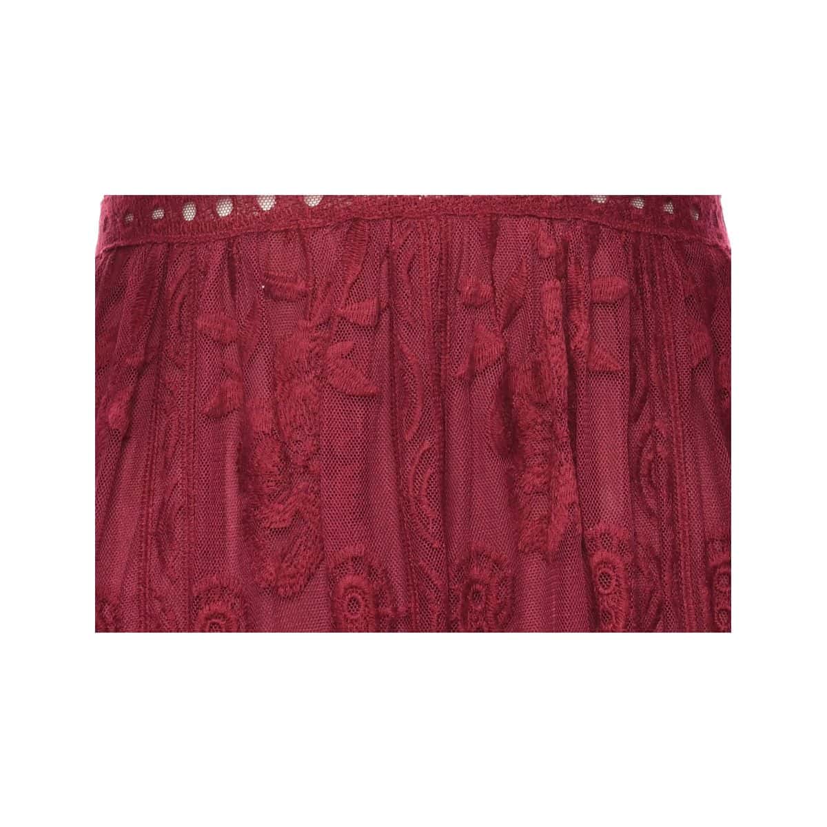 Honey Punch Women's Size M Short Sleeve Lace Maxi Dress Maroon (s) - Used  Very Good | Salvos Stores