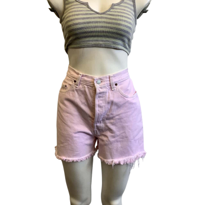 Levis Women's Size 32 High Waist Denim Shorts Pink  