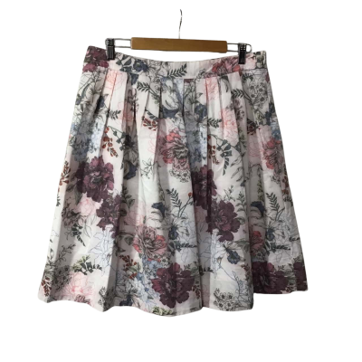Portmans Womens Size 16 Pink / Multicoloured Floral A-Line Skirt (new)