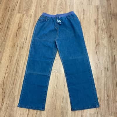 Victoria Hill  Pull On Rib Waist JeansWomens  Size  20 / Plus Size Blue BNWT 