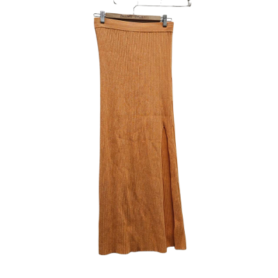Kookai Bianca Marle Pleated Orange Skirt Size 2 BNWT RRP$180