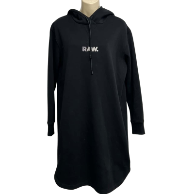 G-Star Raw Womens Size L Black Hoodie Dress