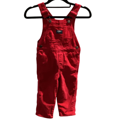 OshKosh Kids  Size 2T Red Overalls 