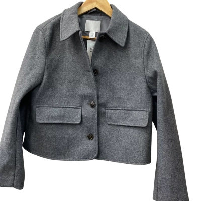 H&M Womens  Size S Cropped Jacket Grey 