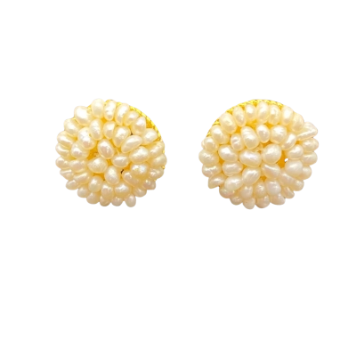  Womens Earrings Gold / Pearl 