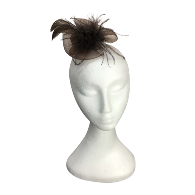 Unbranded Womens  One Size Brown Mini Fascinator Hat 