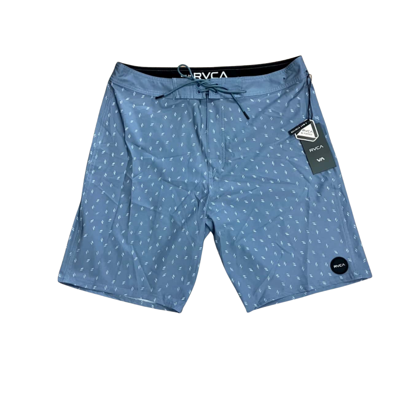 Short De Bain RVCA Homme - Taille 29 - Bleu Avec Bande Grise