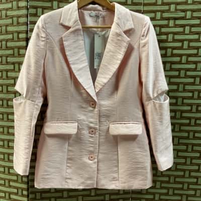 Women’s BNWT Asilip Ice Pink Luxedo Balzer Jacket 8 Longsleeve Work Casual Business 