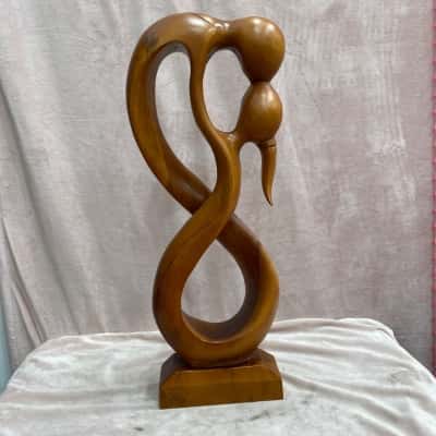 Hand Carved Wooden Sculpture - Always Yours
