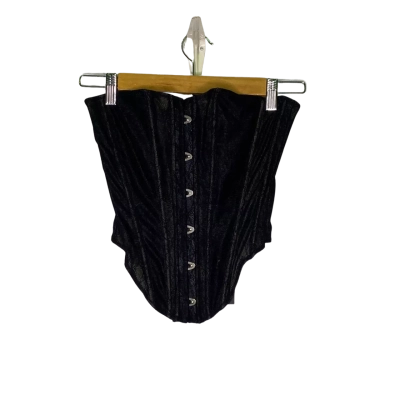 White Fox Womens  Size XS Sleeveless Top Black  / Silver 