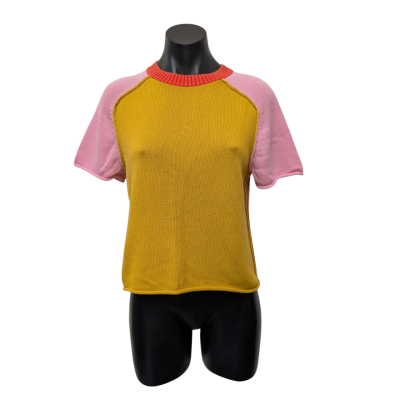 Gorman Womens Short Sleeve Brown / Pink / Yellow Top 