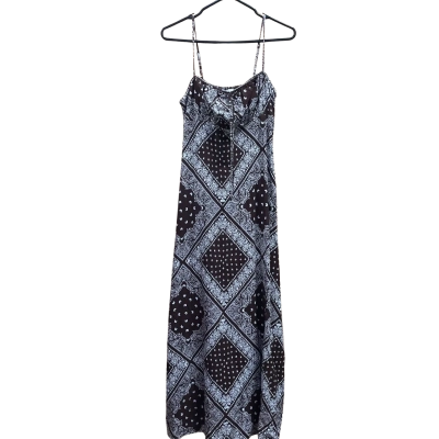 Ally Fashion Womens  Size 12 Maxi Dress / Shoestring Strap Dress Brown / White 