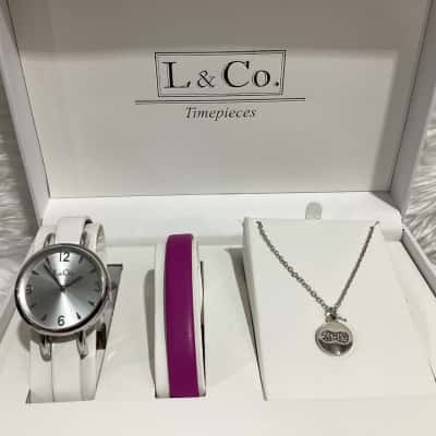  Womens L & Co Timepiece watch box set