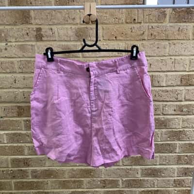 Ceres Life Womens fairy floss linen shorts Size 14 