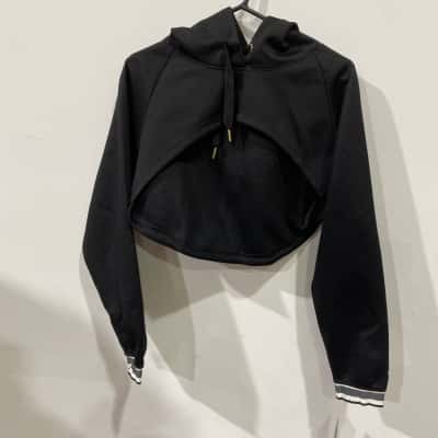 Puma Womens Varsity Crop Hoodie Black  RRP $65