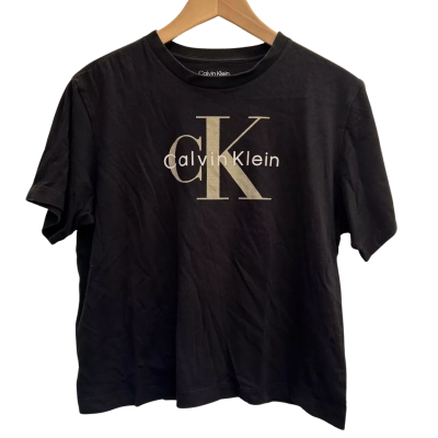 Calvin Klein Womens Size M Black T-Shirt