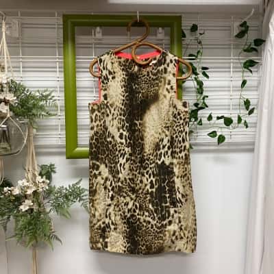 Maje Womens  Size 1 Mini Dress Animal Print 