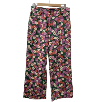 Princess Highway Womens  Size 12 Wide Leg Jeans Floral 